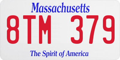 MA license plate 8TM379