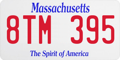 MA license plate 8TM395