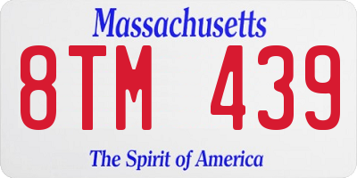 MA license plate 8TM439