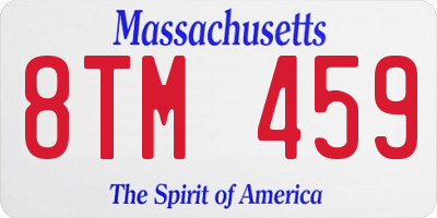 MA license plate 8TM459