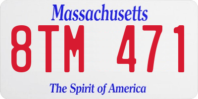 MA license plate 8TM471