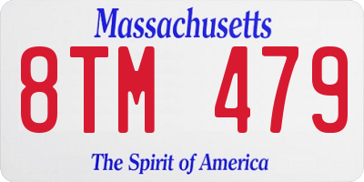 MA license plate 8TM479