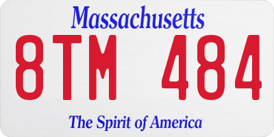 MA license plate 8TM484