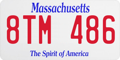 MA license plate 8TM486