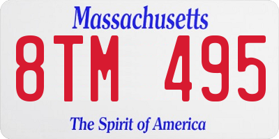 MA license plate 8TM495