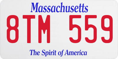 MA license plate 8TM559