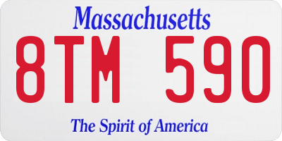 MA license plate 8TM590