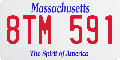 MA license plate 8TM591