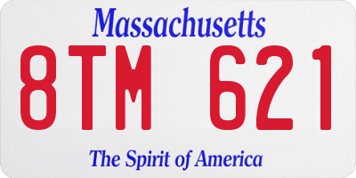 MA license plate 8TM621