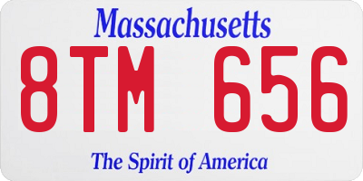 MA license plate 8TM656