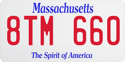 MA license plate 8TM660