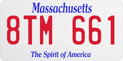 MA license plate 8TM661