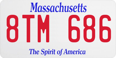 MA license plate 8TM686