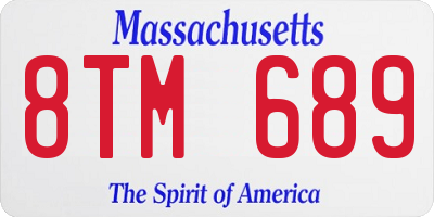 MA license plate 8TM689