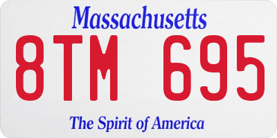 MA license plate 8TM695