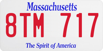 MA license plate 8TM717