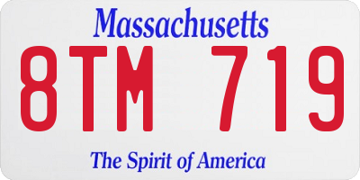 MA license plate 8TM719