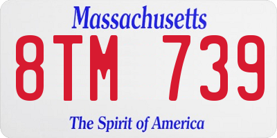 MA license plate 8TM739