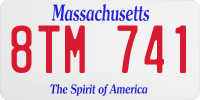 MA license plate 8TM741