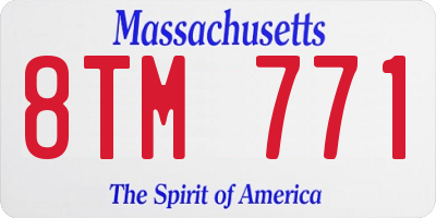 MA license plate 8TM771