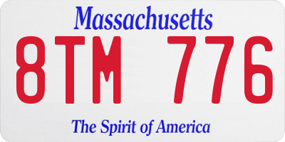 MA license plate 8TM776