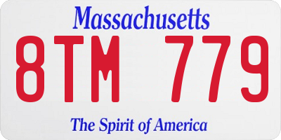 MA license plate 8TM779