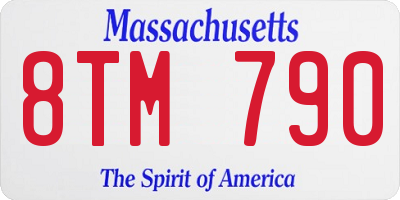 MA license plate 8TM790