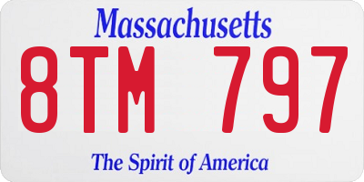 MA license plate 8TM797