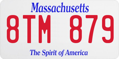 MA license plate 8TM879