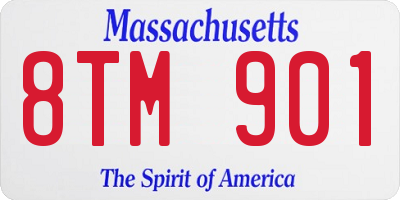 MA license plate 8TM901
