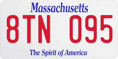 MA license plate 8TN095