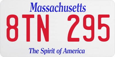 MA license plate 8TN295