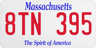 MA license plate 8TN395