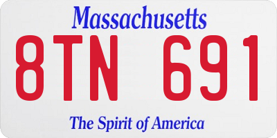 MA license plate 8TN691
