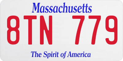 MA license plate 8TN779