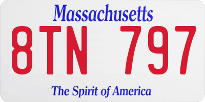 MA license plate 8TN797