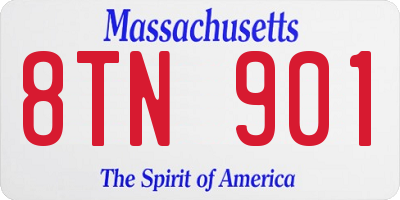 MA license plate 8TN901