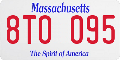 MA license plate 8TO095