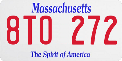 MA license plate 8TO272