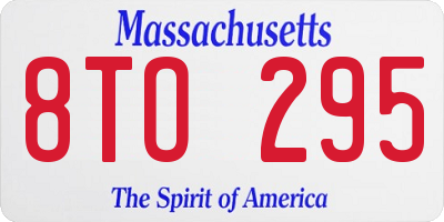 MA license plate 8TO295