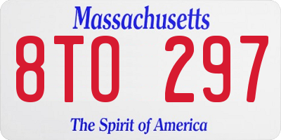 MA license plate 8TO297