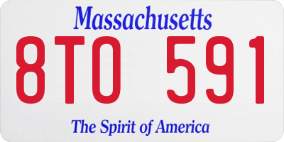 MA license plate 8TO591
