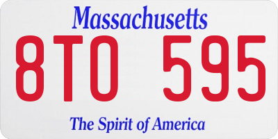 MA license plate 8TO595