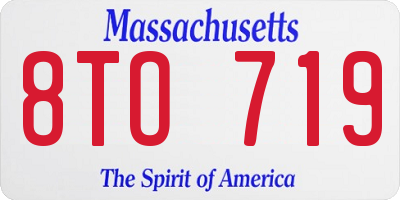 MA license plate 8TO719