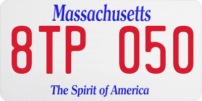 MA license plate 8TP050