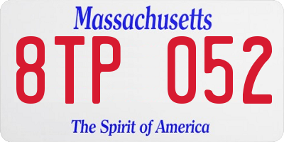 MA license plate 8TP052