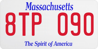 MA license plate 8TP090