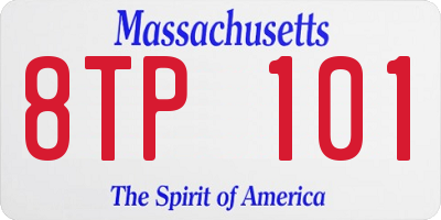 MA license plate 8TP101