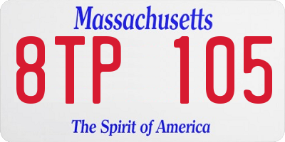 MA license plate 8TP105