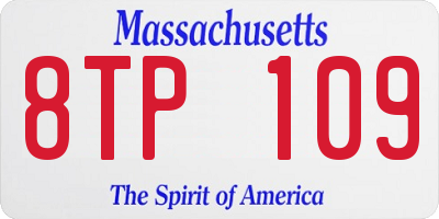 MA license plate 8TP109
